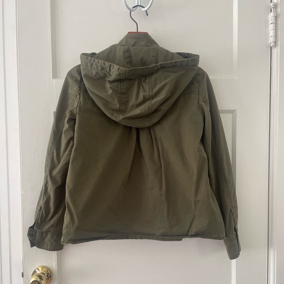 Lucky Brand Raw Edge Military Jacket with removable hood - Picture 5 of 6